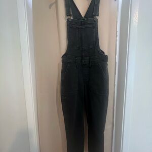 Madewell Black Denim Overalls Adjustable Straps